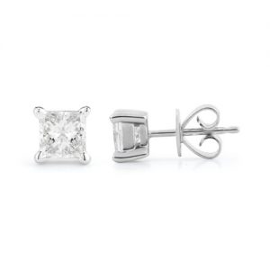 1.25 ctw Four Prong Studs in White Gold
