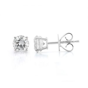 1.25 ctw Four Prong Studs in White Gold