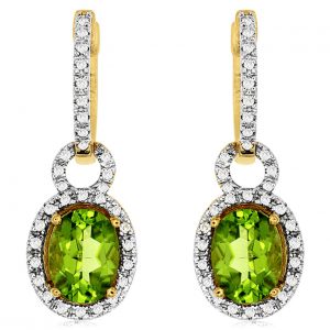 PERIDOT & DIAMOND EARRING