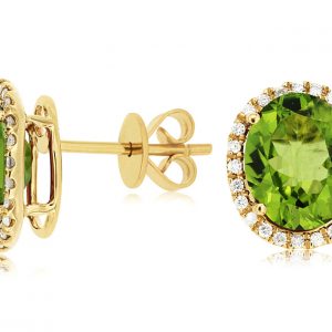 PERIDOT & DIAMOND EARRING