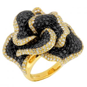 BLACK DIAMOND & DIAMOND RING