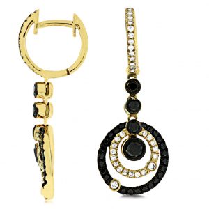DIAMOND &BLACK DIAMOND EARRING