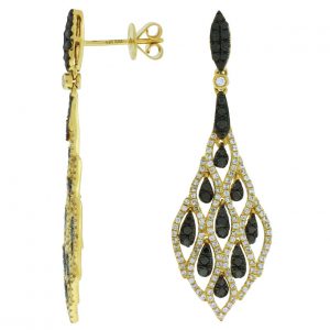 DIAMOND &BLACK DIAMOND EARRING