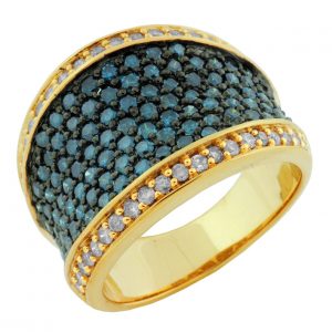 BLUE DIAMOND & DIAMOND RING