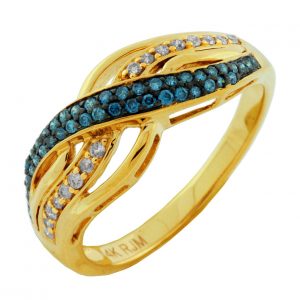 BLUE DIAMOND & DIAMOND RING