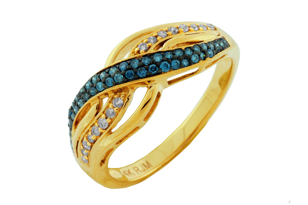 BLUE DIAMOND & DIAMOND RING