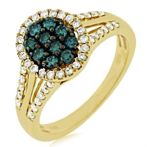 BLUE DIAMOND & DIAMOND RING