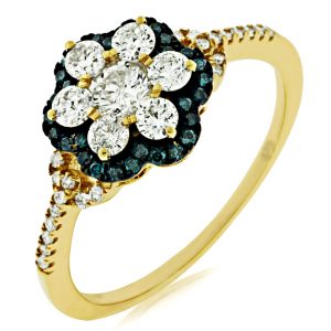 BLUE DIAMOND & DIAMOND RING