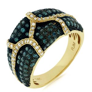 BLUE DIAMOND & DIAMOND RING