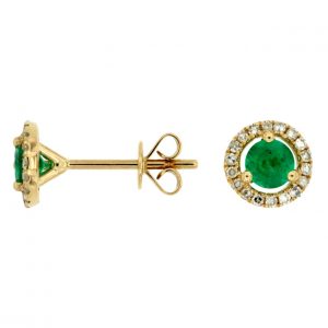 EMERALD & DIAMOND EARRING