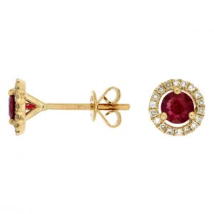 RUBY & DIAMOND EARRING