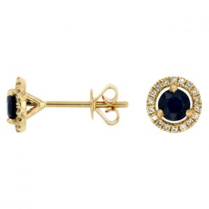 SAPPHIRE & DIAMOND EARRING