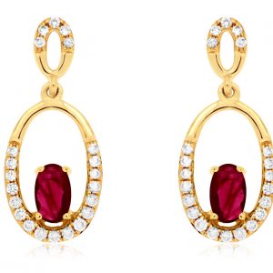 RUBY & DIAMOND EARRING