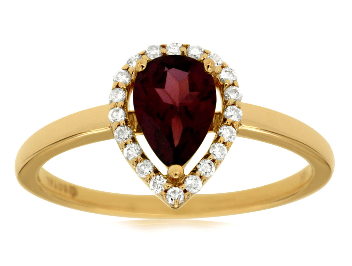 RHODOLITE & DIAMOND RING