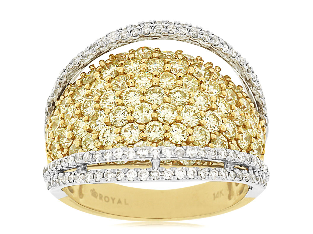 YELLOW DIAMOND & DIAMOND RING