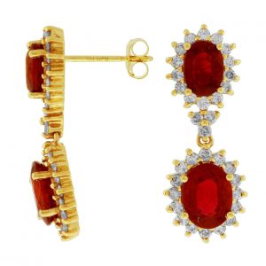 RUBY & DIAMOND EARRING