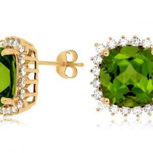 PERIDOT & DIAMOND EARRING