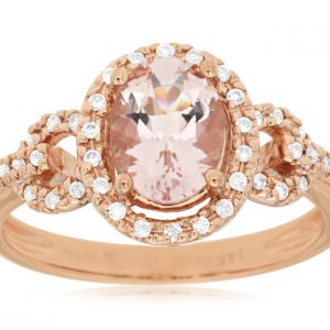 MORGANITE & DIAMOND RING
