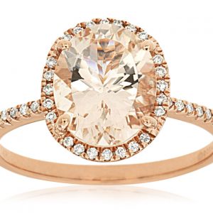 MORGANITE & DIAMOND RING
