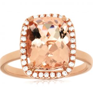 MORGANITE & DIAMOND RING