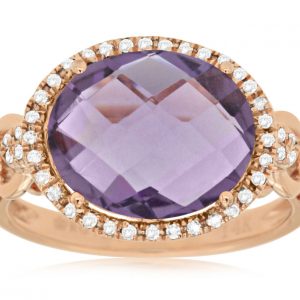 AMETHYST & DIAMOND RING