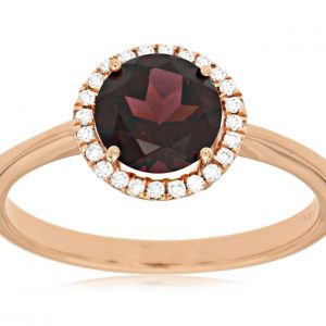 RHODOLITE & DIAMOND RING