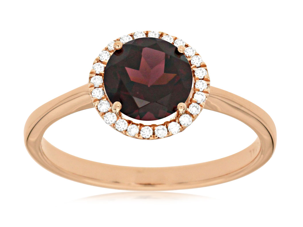 RHODOLITE & DIAMOND RING