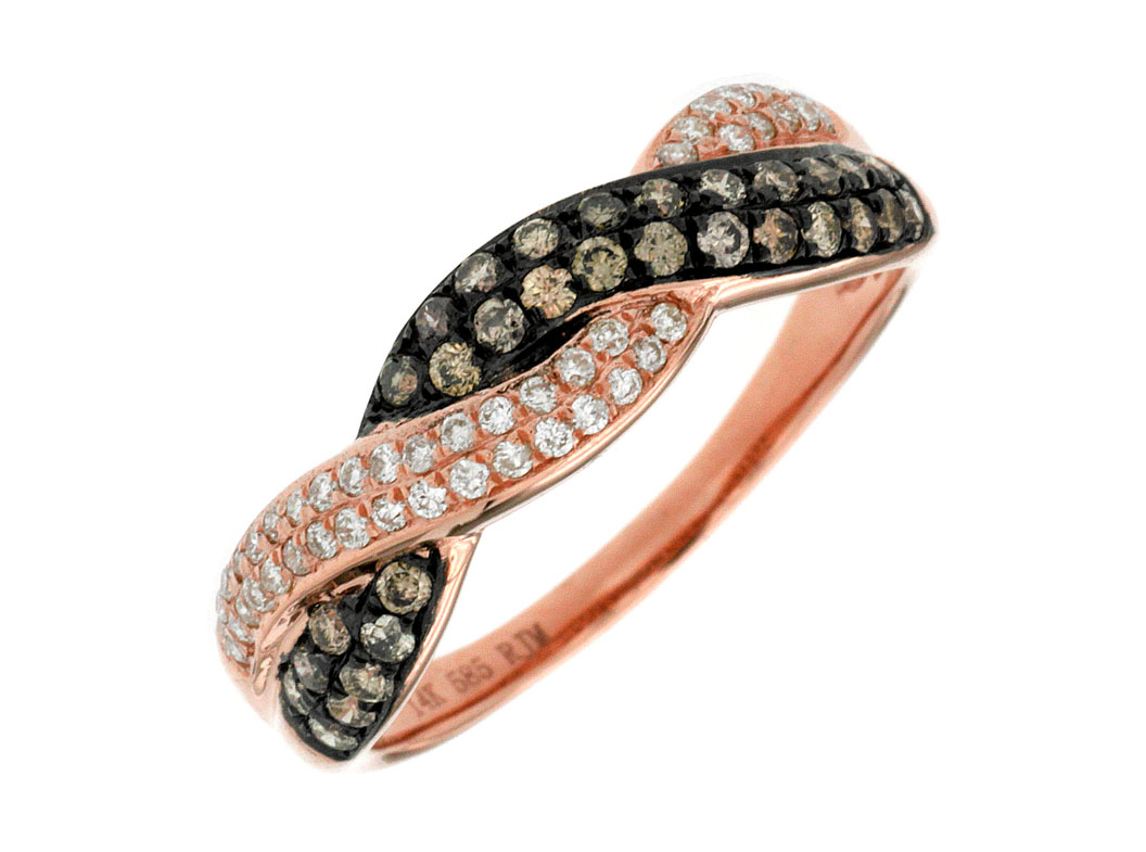 DIAMOND & BROWN DIAMOND RING