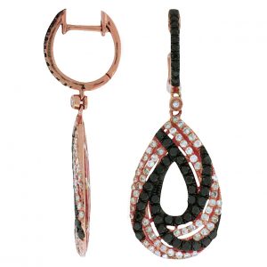 DIAMOND &BLACK DIAMOND EARRING