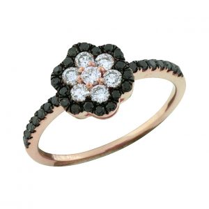 BLACK DIAMOND & DIAMOND RING