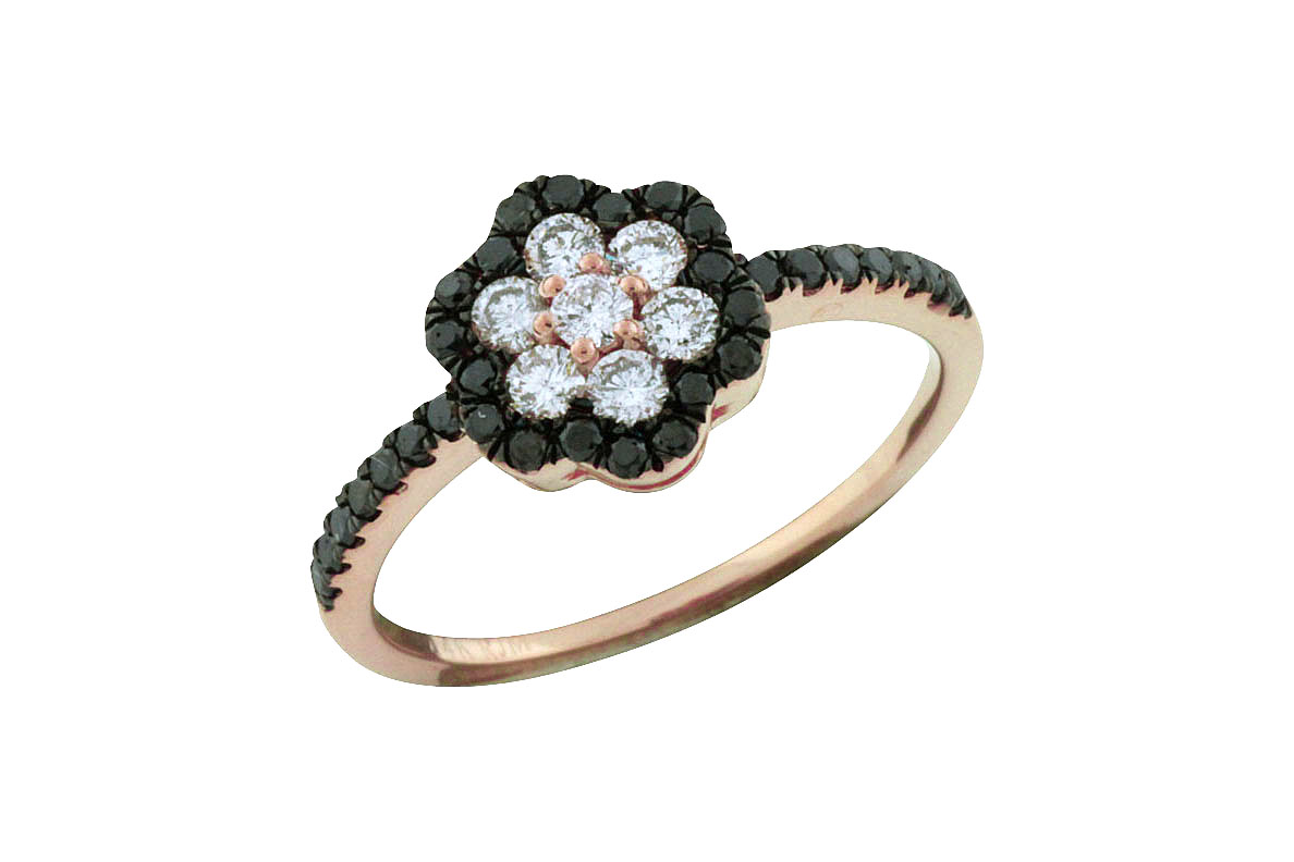BLACK DIAMOND & DIAMOND RING