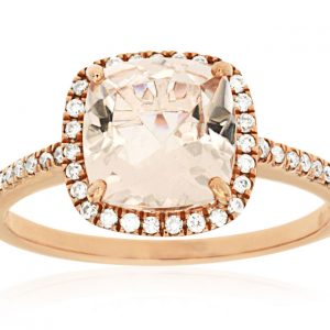 MORGANITE & DIAMOND RING