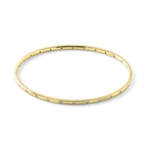IPPOLITA 18K Sensoª Thin 28-Stone Bangle with Diamonds (.68ctw)