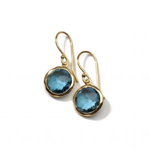 IPPOLITA 18K Gold Rock Candy Mini Lollipop Earrings in London Blue Topaz