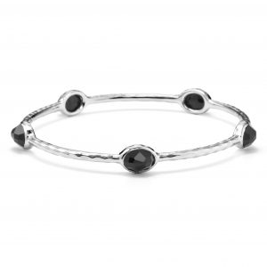 IPPOLITA Sterling Silver Rock Candy 5-Stone Bangle in Black Onyx