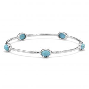IPPOLITA Sterling Silver Rock Candy 5-Stone Bangle in Turquoise