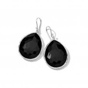 IPPOLITA Sterling Silver Rock Candy Large Teardrop Earrings in Onyx