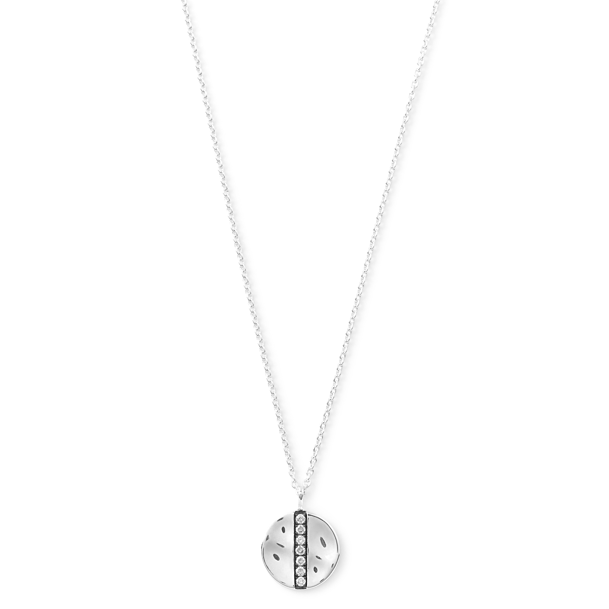 IPPOLITA 925 Sensoª Medium Station Disc Pendant Necklace with Diamonds (.16 ctw) 16-18"