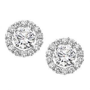 14K Diamond Rhythm of Love Earrings 1ctw