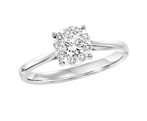 14K Diamond Ring 1/4 ctw