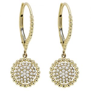 Gold Diamond Earrings 1/5 ctw
