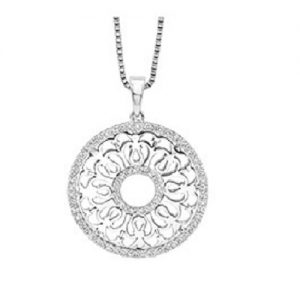 14K Diamond Pendant 3/8 ctw