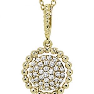 Gold Diamond Pendant 1/7 ctw