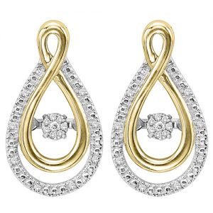 Gold & Silver Diamond Rhythm of Love Earrings