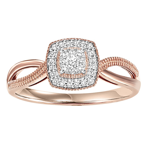 14K Diamond Ring 1/8 ctw