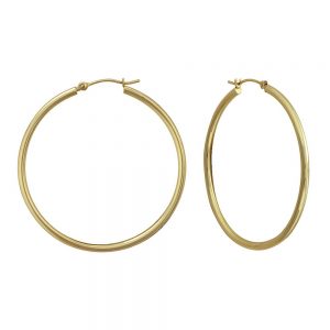 14KT yellow gold hoop earrings