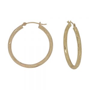 14KT yellow gold hoop earrings