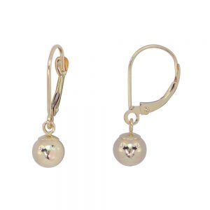 14KT yellow gold drop ball earrings