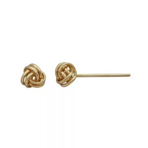 14KT yellow gold loveknot stud earrings