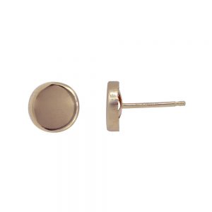 14KT yellow circle stud earrings